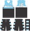 Basketball Uniform jersey shorts Custom Designs Front and back view sports uniforms Mock ups Templates illustrations