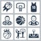 Basketball vector icons