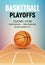 Basketball vector poster game tournament. Realistic basketball flyer design