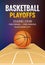 Basketball vector poster game tournament. Realistic basketball flyer design