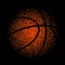 Basketball vector technology background game. Basket dots ball element activity