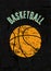 Basketball vintage grunge style poster. Retro vector illustration.