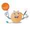With basketball water hose character cartoon