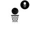 Basketball - white vector icon
