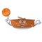 With basketball wooden boat in the cartoon shape