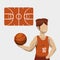 Basketballl design. sport icon. White background , vector