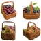 Baskets with fruit