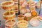 Baskets made of cane, handicrafts on display