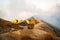 Baskets with sulphur at Kawah Ijen krater, Indonesia