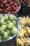 Baskets with a variety of exotic fruits