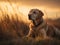 Basking in the Golden Sunset with a Labrador Retriever