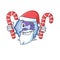 Basophil cell Cartoon character in Santa costume with candy