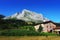 Basque farmhouse under Anboto mountain in Basque Country