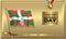 Basque lands Flag National Day Banner with Gold Vector color