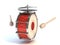 Bass drum instrument 3d illustration