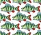 Bass fish seamless pattern