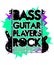 Bass guitar players rock graphic