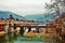 Bassano del grappa, bridge of the alpini, historical monument that recalls the sacrifices of soldiers during the war. currently u