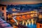 Bassano del Grappa, Italy - January 09, 2024: panorama of the Ponte degli Alpini