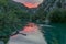 Basses Gorges du Verdon by red evening light