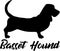 Basset hound silhouette real word