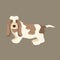 Basset hound vector illustration style Flat