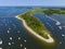 Bassing Beach aerial view, Cohasset, MA, USA