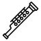 Basson, bassoonist Line Style vector icon which can easily modify or edit