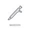 Bassoon linear icon. Modern outline Bassoon logo concept on whit