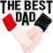 The bast dad vector celebrating print, card for father`s day or birthday