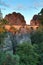 Bastei bridge in Saxon Switzerland in Germany