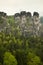 Bastei in the elbe sandstone mountains in the saxon switzerland in Germany