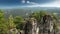 Bastei rock formation in Saxon Switzerland National Park, Germany