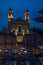 Bastia, Corsica, Cap Corse, night, skyline, old port, harbor, boats, church