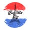 Bastille Day. French holiday July 14th. Round sticker for french national day. Vector illustration