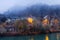 Bastille hill in winter morning, Grenoble