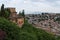 Bastions of Alhambra castle in Granada