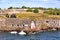 Bastions of finnish fortress Suomenlinna in Helsinki, Finland