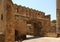 Bastions and fortress wall, medieval fortress, the old town of Rhodes, Greece