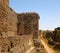 Bastions and fortress wall, medieval fortress, the old town of Rhodes, Greece