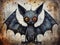 Bat abstract art brut animal character