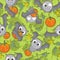 Bat Bring Pumpkin Seamless Pattern_eps