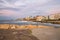 Bat-Galim beach promenade, at sunset, Haifa