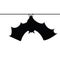 Bat hanging on a rope silhouette