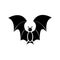 Bat illustration unique logo simple design vector