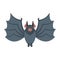 Bat isolated. Night animals vampire. Vector illustration