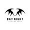 Bat Logo, Night Flying Animal Icon, Company Vector,Halloween Template