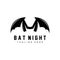 Bat Logo, Night Flying Animal Icon, Company Vector,Halloween Template