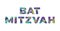 Bat Mitzvah Concept Retro Colorful Word Art Illustration