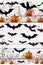 Bat and pumpkin poster Halloween poster Spooky poster Halloween decor Haunted house decoration Halloween party poster